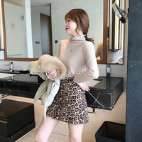 翊尚美半高领打底衫女春秋纯色长袖打底衣女士可外穿百搭显瘦上衣 杏色【木耳边秋冬款】 均码 【80-140斤】【多买更划算】
