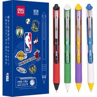 得力（deli）NBA速干按动中性笔0.5mmST头黑色12支SA293 【NBA】速干黑色12支