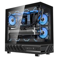 半岛铁盒(PADO)应龙沧溟 黑色 ATX 游戏电脑台式机箱 支持360水冷 270°全视海景房 电源仓造型开孔高效散热