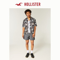 HOLLISTER25夏新款亚麻混纺情侣度假花衬衫男装女装KI325-5228 印花