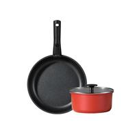 卡罗特（CaROTE）平底锅不粘锅可拆卸手柄锅小奶锅煮泡面家用煎饼牛排煎蛋锅具套装 【巧变餐具】26煎+18奶 4件套