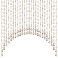 美双绝桃木葫芦门帘珠帘玄关过道隔断大门卫生间卧室门对门免打孔半挂帘 乳白色 25条齐长帘成品，每条1.88米高