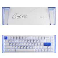 达尔优 COOL68/60磁轴键盘RT电竞游戏机械键盘8K回报率热插拔RGB双驱动无畏契约COOl68  云海蓝
