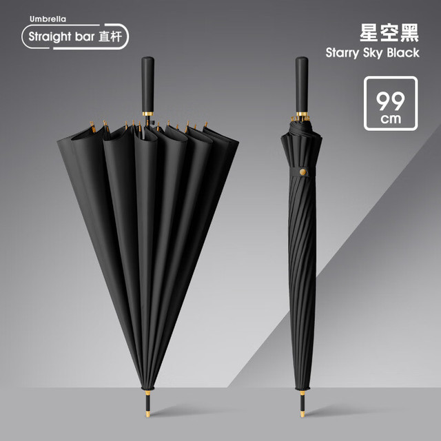 三栖虎 德国品质直杆24骨雨伞女感自动大号长柄大伞
