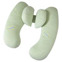 babywatch枕头护腰侧睡枕托腹睡觉侧卧枕怀孕期抱枕夹腿 【美国育婴 益生菌面料第四代】防螨抑菌透气-曦物绿