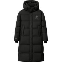 鸭鸭羽绒服鸭鸭（YAYA）【冰壳系列2.0】户外羽绒服男女同款过膝超中长款极寒冲锋外套HY 青光黑色 185(2XL)充绒292克 185/100A(XXL)