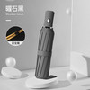 雨伞加大加厚加固自动伞女晴雨两用上学男士高颜值便携伞 典雅黑-【单人加大+黑胶防晒+便携轻收】24段伞骨