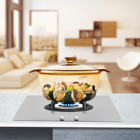 康宁餐具玻璃透明养生锅琥珀色 养生锅 18.8cm 1.6L