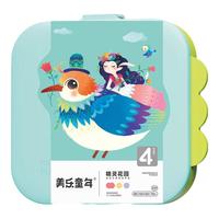 美乐童年儿童拼图可收纳夜光进阶大块纸质拼图 【3.5岁+】精灵花园(4副232片)