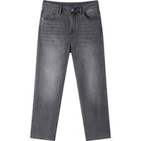 GXG男装 直筒复古感水洗牛仔裤休闲裤弹力长裤子 2025夏季 灰色 2XL