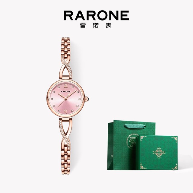 雷诺 RARONE 小蛮腰手表女款石英表时尚女表轻奢小众防水女士腕表
