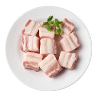 郯润食品 黑猪去皮五花肉块4斤/袋 冷冻去皮五花肉生鲜红烧酱卤食材