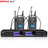 奇声 头戴式无线麦克风演唱耳麦话筒无线会议麦克风舞台演出主持教学耳挂麦克风 QM-900 一拖二头戴耳麦