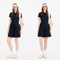森马（Semir）[商场同款]连衣裙女撞色polo领夏季2025学院风百褶裙101325114051
