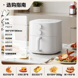 美的 KZE5313 蒸汽嫩烤 5.3L 空气炸锅
