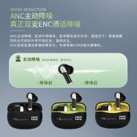 Nakamichi/中道 TW80PNC 主动降噪 蓝牙耳机 黑黄色
