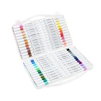 掌握丙烯马克笔儿童礼物软头咕卡丙烯笔防水速干不透色学生动漫专用笔芯比心画画笔细头美术生 免按压精美礼盒装