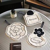 京笙今莳 珊瑚绒可挂式擦手巾不掉毛超柔吸水毛巾 山茶花系列随机3个装