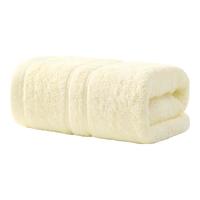 洁丽雅 毛巾成人全棉舒适柔软新疆128长绒棉加厚吸水经典面巾洗脸巾 淡黄 素色-淡黄 1条