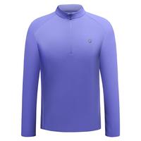 必迈2025跑步魔方透湿长袖运动t恤半拉链训练服休闲通勤上衣 雪青紫【男】 XL