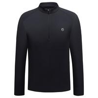 必迈2025跑步魔方透湿长袖运动t恤半拉链训练服休闲通勤上衣 夜幕黑【男】 4XL