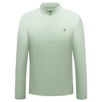 必迈2025跑步魔方透湿长袖运动t恤半拉链训练服休闲通勤上衣 山岚绿【男】 XL