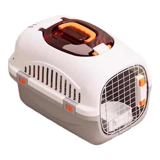 KimPets 猫包航空箱猫咪便携外出防应激猫箱宠物狗狗车载托运 送挂碗+隔尿板