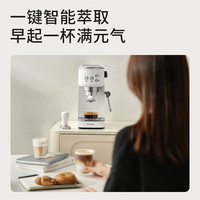 柏翠(petrus)咖啡机意式家用小型小白醒醒Pro复古迷你办公室用全半自动浓缩打奶泡一体机 PE3366Pro 送好物 小白醒醒Pro + PE3755S磨豆机套装