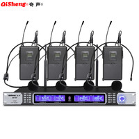 奇声 头戴式无线麦克风演唱耳麦话筒无线会议麦克风舞台演出主持教学耳挂麦克风 QM-960 一拖四头戴耳麦