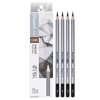 得力（deli）10B高级美术绘图丹途素描铅笔(混)(12支/盒)素描RK3-10B开学