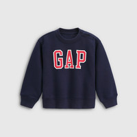 Gap【大小童同款】男女童2025秋季新款logo抓绒卫衣儿童装829305