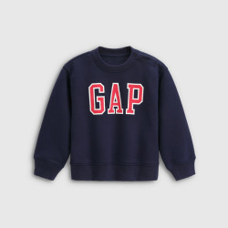 Gap 男女童秋季logo抓绒卫衣儿童装829305 海军蓝