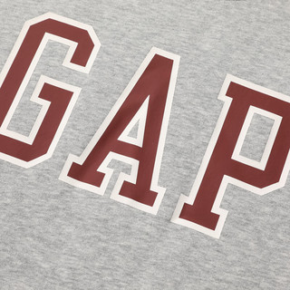 Gap【大小童同款】男女童2025秋季logo抓绒卫衣儿童装829305 灰色 160 /76(14岁以上)