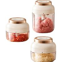 小熊(Bear)捣蒜器 打压蒜泥捣碎家用拉蒜器绞肉馅搅碎机器加大拉环200ml 200mL小巧款【加大拉环】