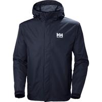 HELLY HANSEN HellyHansen 男式 Seven J 防水防风连帽夹克 596 Navy Large