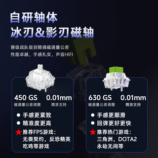 达尔优 COOL68 影刃磁轴 云海蓝 8K回报率 机械键盘