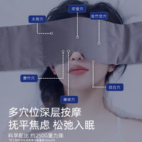米度狗科技重力眼罩睡觉遮光午睡助睡眠女士男成人冰丝护 【清洗替换2个装】青提绿+淡雅灰