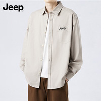 Jeep吉普长袖衬衫男款春秋季衬衣2025男士纯棉开衫休闲外套 4XL