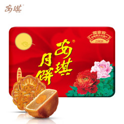 安琪 六福齐来月饼礼盒600g（传统五仁莲蓉蛋黄）