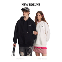 New Bolune/新百伦时尚帽衫美式潮流运动休闲宽松卫衣 篮球圆领花灰 2XL