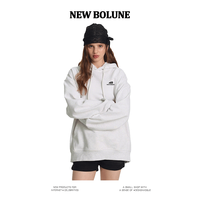 New Bolune/新百伦时尚帽衫美式潮流运动休闲宽松卫衣 海报1906圆领奶杏 XL