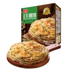 桂冠 葱香味手抓饼1800g 家庭装15片 原味葱油饼 儿童早餐半成品煎卷饼 葱香味手抓饼 1800g