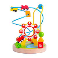 木马智慧 趣味游乐场绕珠架 大颗粒积木桌游玩具