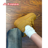 KAPPA卡帕女鞋厚底板鞋女2025秋季软底休闲鞋子女百搭运动小白鞋女 雄鹿棕 37 (230mm)