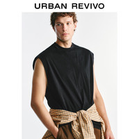 UR2025夏季新款男装休闲纯色百搭宽松棉质圆领背心UMB450004