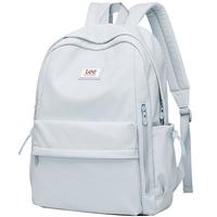 Lee书包女初中生大容量休闲轻便双肩包大电脑包旅行背包 糖果蓝