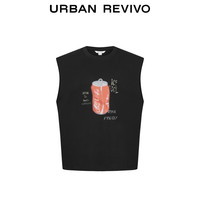 UR2025夏季新款男装趣味图案字母印花无袖背心UMY450050