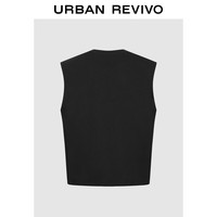 UR2025夏季男装趣味图案字母印花无袖背心UMY450050 正黑 M
