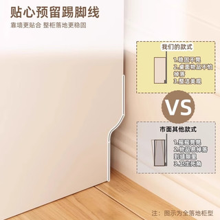 三栖虎五斗柜卧室家用靠墙落地储物置物柜意式轻奢客厅边柜五斗橱抽屉柜 【单门三抽款】100*40*75CM暖白 组装