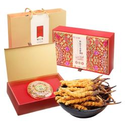 挖草人 野生冬虫夏草 中老年人养生滋补品 虫草礼盒 二级草[1克三根] 30克豪礼装 野生虫草